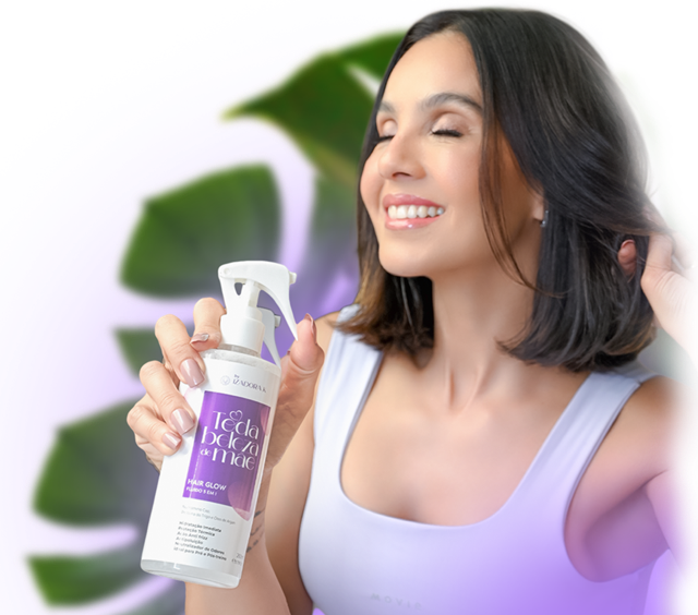 Modelo segurando Hair Glow